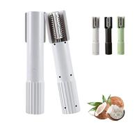Electric Coconut Grater Machine, Portable Handheld Coconut Scraper Peeler Shredder, Wireless Automatic Anti-splash Rotating Kitchen Grater (White)