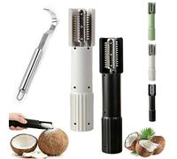Electric Coconut Grater Machine, Portable Handheld Coconut Scraper Peeler Shredder, Wireless Automatic Anti-splash Rotating Kitchen Grater with Stainless Steel Blade, for Coconut, Fish (B+C)