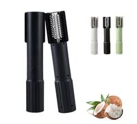 Electric Coconut Grater Machine, Portable Handheld Coconut Scraper Peeler Shredder, Wireless Automatic Anti-splash Rotating Kitchen Grater (Black)