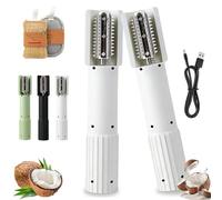 Electric Coconut Grater, Portable Electric Coconut Scraper With Stainless Steel Blades, Grater for Home Kitchen, Restaurant, Juice Shop and Commercial Coconuts Processing (White*2)