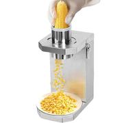 Electric Corn Peeler, Stainless Steel Corn Thresher Machine, Kernel Remover Machine, 20S Quick Removal, Removable Blade, Commercial Automatic Sheller for Threshing Fresh and Cooked Corns