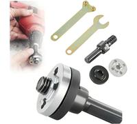 Electric Drill Conversion Angle Grinder Adapter Connecting Rod Kit,Grinder Flange Angle Wrench Spanner with Metal Lock Nut/Connecting Rod,Shank Mandrel Arbor Adapter Repair for Power Drill Grinders