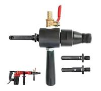 Electric Drill Water Injector - Connector Rod Tool Iron Build, Square Round Hex Handle Compatibility, Durable Compact Design | Water Drill Adapter For Electric Hammer Construction Use