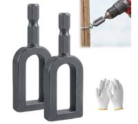 Electric Drill Wire Twisting Tool Bit, Heavy Duty Wire Twister Tool for Drill With 1/4" Hex Shank, Professional Rebar Tying Tool & Twisting Sleeve, for Fencing, Rebar Tying, and Construction (#9+#9)