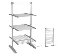 Electric Dryer Clothes, Heated Clothes Airer, 3 Tier Foldable Clothes Dryer, 300W Floor-Standing Clothes Drying Rack, Towel Rail, For Indoor, Outdoor, Bathroom, Laundry Room, LJJY-KK