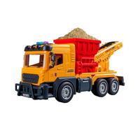 Electric Dump Truck Toy, Light Construction Vehicle, 9.84x3.46in Cargo Transport Play Machine, Realistic Moving Dumping Action Toy for Outdoor Farm Sand Dirt Track Birthday Party Entertainment