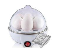 Electric Egg Cooker Boiler Maker - Soft, Medium, Or Hard Boil, 7 Egg Capacity, Noise-free Technology, Automatic Shut Off, White - Includes Egg Slicer
