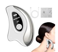 Electric Face Massager - ABS 11,6 cm, Gua Sha Massager, 2 en 1 Neck Massage Tool | 45 °C Heating, Portable Facial Massagers For Women, Ladies, Mothers, Busy Professionals, Spa Lovers, Travelers, Home