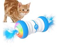 Electric Feather Cat Toy, Automatic Cat Teaser Toy, Motorized Cat Toy With Feather, USB Charging Cat Toy, Interactive Feather Cat Toy, Starts Natural Instincts, Eco-Friendly ABS For Indoor Cats
