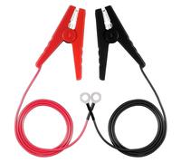 Electric Fence Connector Wires - 2Pcs Lead Cable With Alligator Clips | Fence Charger To Wire Connectors For Livestock, Poultry, Solar Power Units, And Electric Fencing Systems
