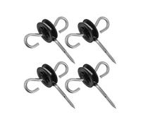 Electric Fence Wire Connector Screw-In Gate Handle Insulator for Cattle Fencing Conductive Secure Connection 4Set