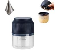 Electric Garlic Chopper, Mini Portable Vegetable Cutter with Safety Lock Mechanism, Easy Clean, For Garlic/Ginger/Onion/Vegetables, Home Kitchen, Camping (1PCS Blue)