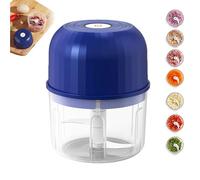 Electric Garlitc Chopper, 2025 Upgraded Mini Portable Vegetable chopper, 260ML Garlic Grinder Masher Onion Chopper, for Ginger Chili And Fruit (4 blades)