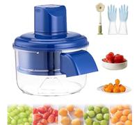 Electric Grape Peeling Machine, 2025 New Automatic Small Fruit Tomato Peeler Tool, Small Commercial Fruit Skin Remover Tool for Cherry, Tomatoes (Blue)