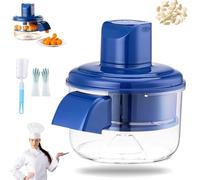 Electric Grape Peeling Machine, 2025 Upgraded New Electric Automatic Garlic Peeler Machine, Automatic Small Fruit Tomato Peeler Tool for Cherry, Tomatoes, Grapes (Blue)