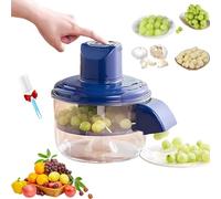 Electric Grape Peeling Machine, Automatic Small Fruit Tomato Peeler Tool Cherry Tomatoes Peeler Skinning Tool, Automatic Cherry Tomatoes Peeler Skinning Tool for Plum Loquat,Garlic & More (Blue)