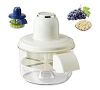 Electric Grape Peeling Machine, Automatic Small Fruit Tomato Peeler Tool,Garlic Peeler Machine,for Grapes, Garlics, Tomato, Cherry, Rechargeable (White)