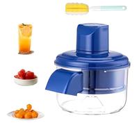Electric Grape Peeling Machine, Commercial Automatic Cherry Tomatoes Peeler Skinning Tool, Max Capacity 300g, Rechargeable, for Commercial, Home Kitchen (1Pcs*Blue)