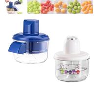 Electric Grape Peeling Machine, Commercial Automatic Cherry Tomatoes Peeler Skinning Tool, Rechargeable Peelers Skinning Tool for Kitchen for Garlic, Grapes, Cherry, Tomatoes (White+Blue)