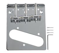 Electric Guitar Bridge 3 String Saddle | Single Coil Pickup Hole for Easy Installation | Metal Tailpiece for Solid Body/Electric Guitars | Performance Hardware Accessory