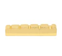 Electric Guitar Bridge Nut | Pre Slotted Brass Nut for Easy String Replacement | Gold Metal Nut Replacement for Electric Guitars/Bass Guitars | Intonation & Friction Reduction