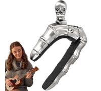 Electric Guitar Capo, Skull Design Ukulele Kapo, 2.28x3.35 Inches Strong Grip Accessory, Quick Release Equipment, Guitar Accessories Tool for Kids, Adults, Family