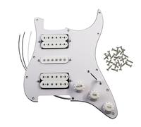Electric Guitar Pickguard Golpeador precableado cargado for guitarra eléctrica, varios colores for elegir(White 3ply)