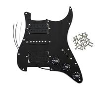 Electric Guitar Pickguard Golpeador precableado cargado for guitarra eléctrica, varios colores for elegir(Black 3ply)
