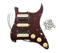 Electric Guitar Pickguard Golpeador precableado cargado for guitarra eléctrica, varios colores for elegir(Brown)