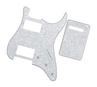 Electric Guitar Pickguard Instrument Parts 1 Juego De Golpeador Para Guitarra Eléctrica ST Protector De Púa HH 11 Agujeros Placa Trasera Y Tornillos(White 4)