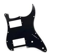 Electric Guitar Pickguard Instrument Parts 10 Uds. Golpeador De Guitarra Multicolor 3 Capas 11 Agujeros HH Dos Humbucker Placa Antiarañazos Para Guitarra Eléctrica ST/FD(Black 1)