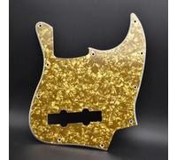 Electric Guitar Pickguard Instrument Parts 10 Uds Multi Color 10 Agujeros 4 Cuerdas Jazz J Bass Pickguard PVC Bajo Guitarra Pick Guard Negro Accesorios Para Guitarra Eléctrica(Yellow)