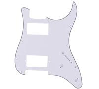 Electric Guitar Pickguard Instrument Parts 3 Capas 11 Agujeros HH Guitarra Pickguard Humbucker Pickup Scratch Plate Guitarras Eléctricas Negro PVC Para Modelos Estándar(White)