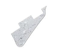 Electric Guitar Pickguard Instrument Parts Actualice Su Proyecto De Guitarra Con Golpeador Estilo LP De 3 Capas Para Guitarras Eléctricas Material Confiable(White)