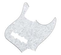 Electric Guitar Pickguard Instrument Parts Golpeador De Bajo Eléctrico Para JB, Placa Antiarañazos Con Tornillos De Golpeador Para Piezas De Bajo De 4 Cuerdas, 1 Ud.(White)