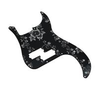 Electric Guitar Pickguard Instrument Parts Golpeador de guitarra con 13 agujeros, 4 cuerdas para bajo Pb, piezas de bajo eléctrico, placa raspadora de guitarra impresa en 3D(3/4)
