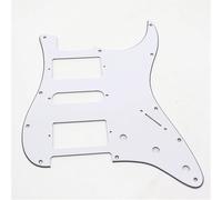 Electric Guitar Pickguard Instrument Parts Golpeador De Guitarra Eléctrica HSH De 3 Capas Y 11 Agujeros Para Accesorios De Guitarra Estilo FD/ST Con Tornillo(White)