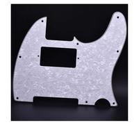 Electric Guitar Pickguard Instrument Parts Golpeador De Guitarra Eléctrica Multicolor De 8 Agujeros, Placa Rascadora De Guitarra De PVC De 3 Capas Para Accesorios De Guitarra Eléctrica TL(White)