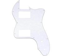 Electric Guitar Pickguard Instrument Parts Golpeador De Guitarra HH Cubierto De Concha De Tortuga De 12 Agujeros Para Accesorios De Guitarra Eléctrica(White)