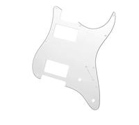 Electric Guitar Pickguard Instrument Parts Golpeador De Guitarra HH Humbucker De 3 Capas Y 11 Orificios Placa Rascadora Para Guitarras Eléctricas ST Piezas Accesorios Para Guitarra 1 Ud(White)