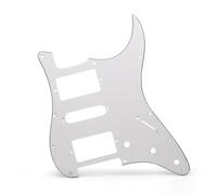 Electric Guitar Pickguard Instrument Parts HSH 3 Capas 11 Agujeros Guitarra Eléctrica Golpeador Placa Antiarañazos Para Guitarra Eléctrica ST/FD(White)