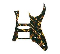 Electric Guitar Pickguard Instrument Parts Para Golpeador De Guitarra HSH Humbucker Pickup Scratch Plate Patrón De Llama Con Golpeador Y 10 Montajes(4Ply7)