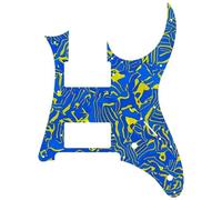 Electric Guitar Pickguard Instrument Parts Piezas De Guitarra Eléctrica Personalizadas Golpeador De Guitarra HH Humbucker Placa Rascadora Varios Colores 5 Uds(Blue)