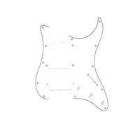 Electric Guitar Pickguard Instrument Parts Placa De Rasguño Para Golpeador De Guitarra Colorida 3 Capas 11 Agujeros Para Guitarra Eléctrica(White)