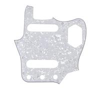 Electric Guitar Pickguard Instrument Parts Placa Rascadora Para Golpeador De Guitarra, 10 Agujeros Para Guitarra Eléctrica, Placa Rascadora Estilo FD/JA, Instrumento Musical DIY(White1)