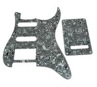 Electric Guitar Pickguard Placa rascadora for golpeador de guitarra, cubierta Trem, tornillos, varios colores(Color14)