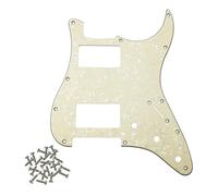 Electric Guitar Pickguard Protector de guitarra eléctrica 11 orificios, adecuado for accesorios estilo moderno estándar, varios colores for elegir(Yellow white 4ply)