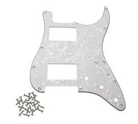 Electric Guitar Pickguard Protector de guitarra eléctrica 11 orificios, adecuado for accesorios estilo moderno estándar, varios colores for elegir(White1 4ply)