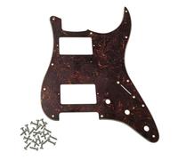 Electric Guitar Pickguard Protector de guitarra eléctrica 11 orificios, adecuado for accesorios estilo moderno estándar, varios colores for elegir(Black red)