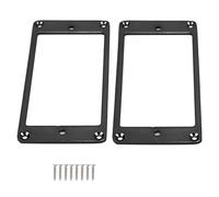 Electric Guitar Pickup Rings 2Pcs | Aluminum Alloy Flat Mounting Frame for Humbucker Pickups | Guitar Accessories Replacement/Upgrade/Decoration (Black)